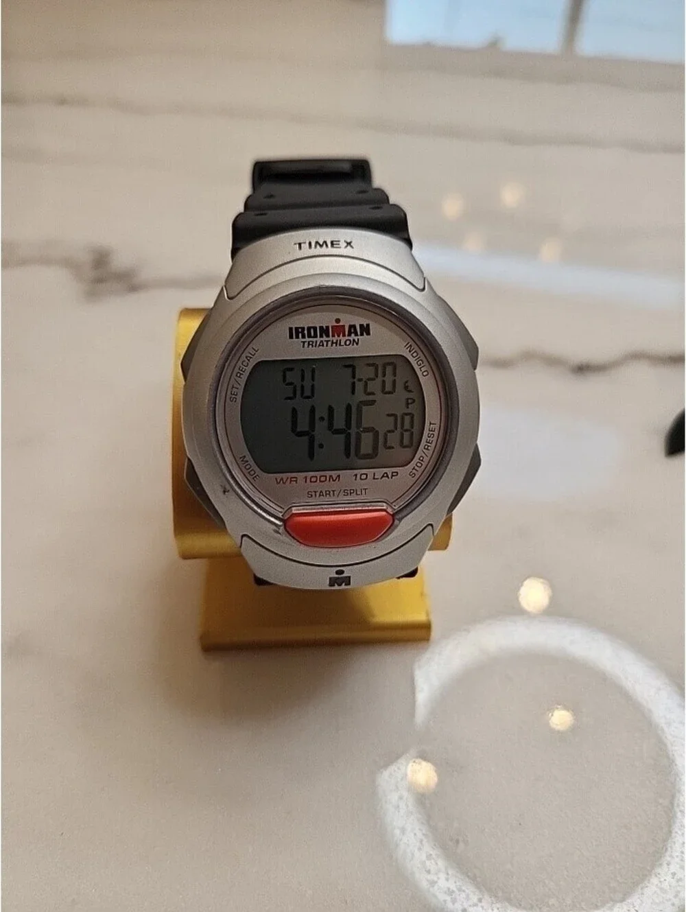 TIMEX Ironman Triathlon Watch Black Strap Indiglo Working Clean 40mm EUC